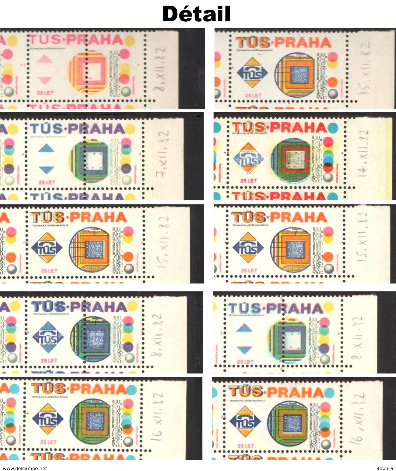 CZECHOSLOVAKIA 1978 - 60 Dummy Stamps - Specimen Essay Proof Trial Prueba Probedruck Test - Proofs & Reprints