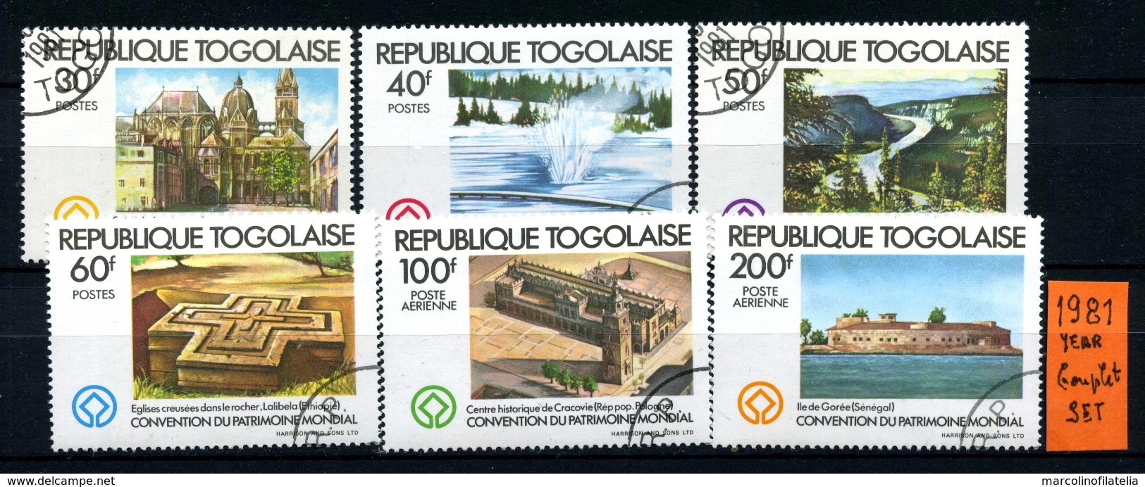 Repubblica Del TOGO - Year 1981 - Serie Completa - Complet  Set - Timbrati - Stamped. - Togo (1960-...)