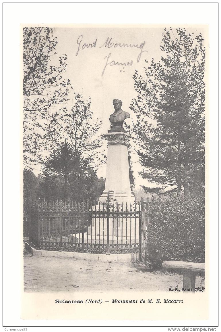 CPA 59- SOLESMES - MONUMENT DE M. E MACAREZ - Solesmes