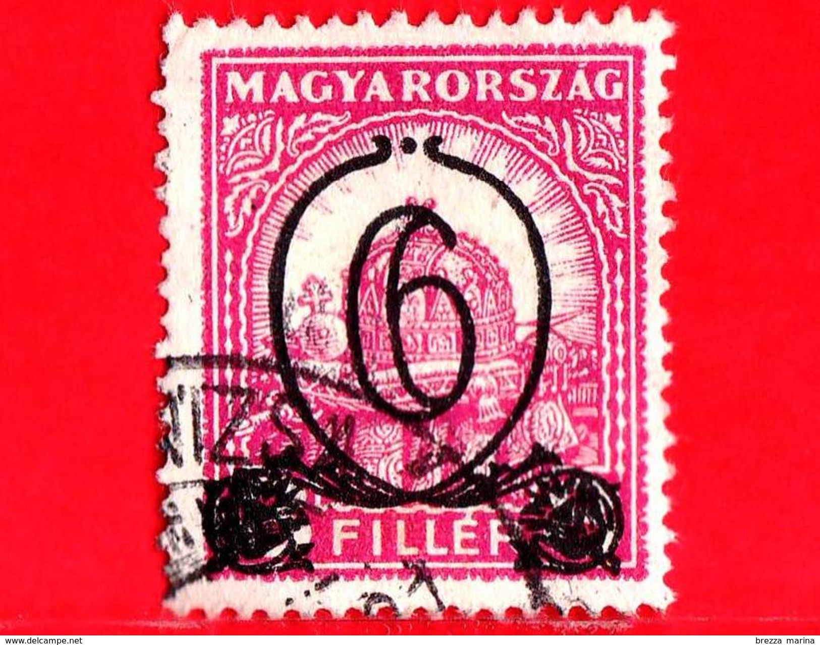 UNGHERIA - Usato - 1931 - Santa Corona Di Ungheria - Sovrastampato - 6 - Used Stamps