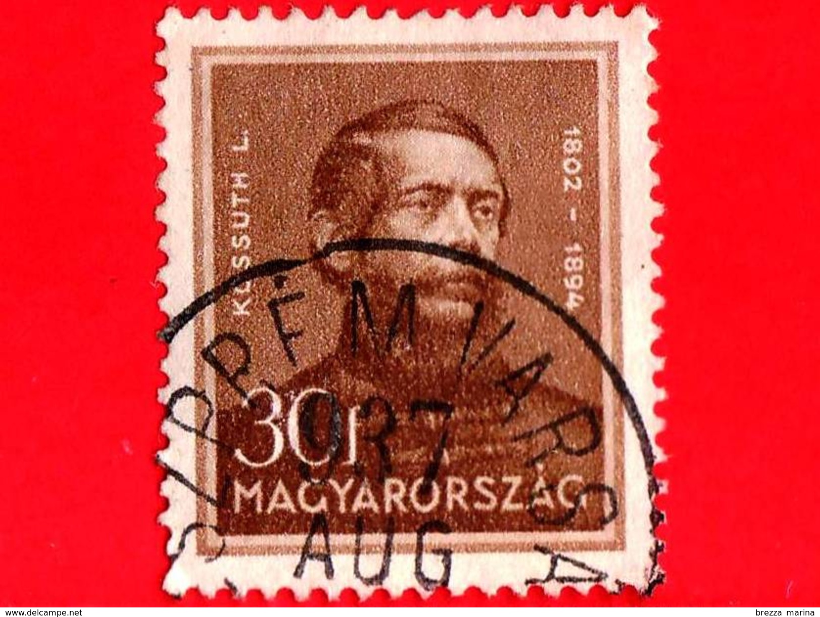 UNGHERIA - Usato - 1932 - Personalità - Lajos Kossuth (1802-1894), Politico - 30 - Gebraucht