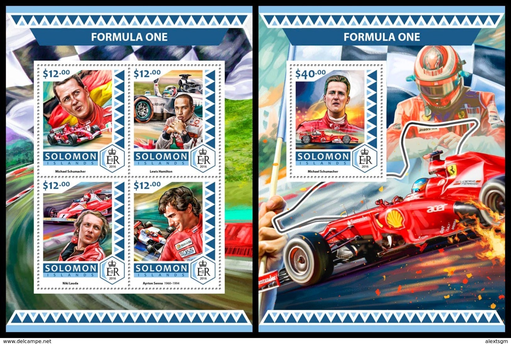 SOLOMON Isl. 2016 - Formula 1, Cars. M/S + S/S - Cars