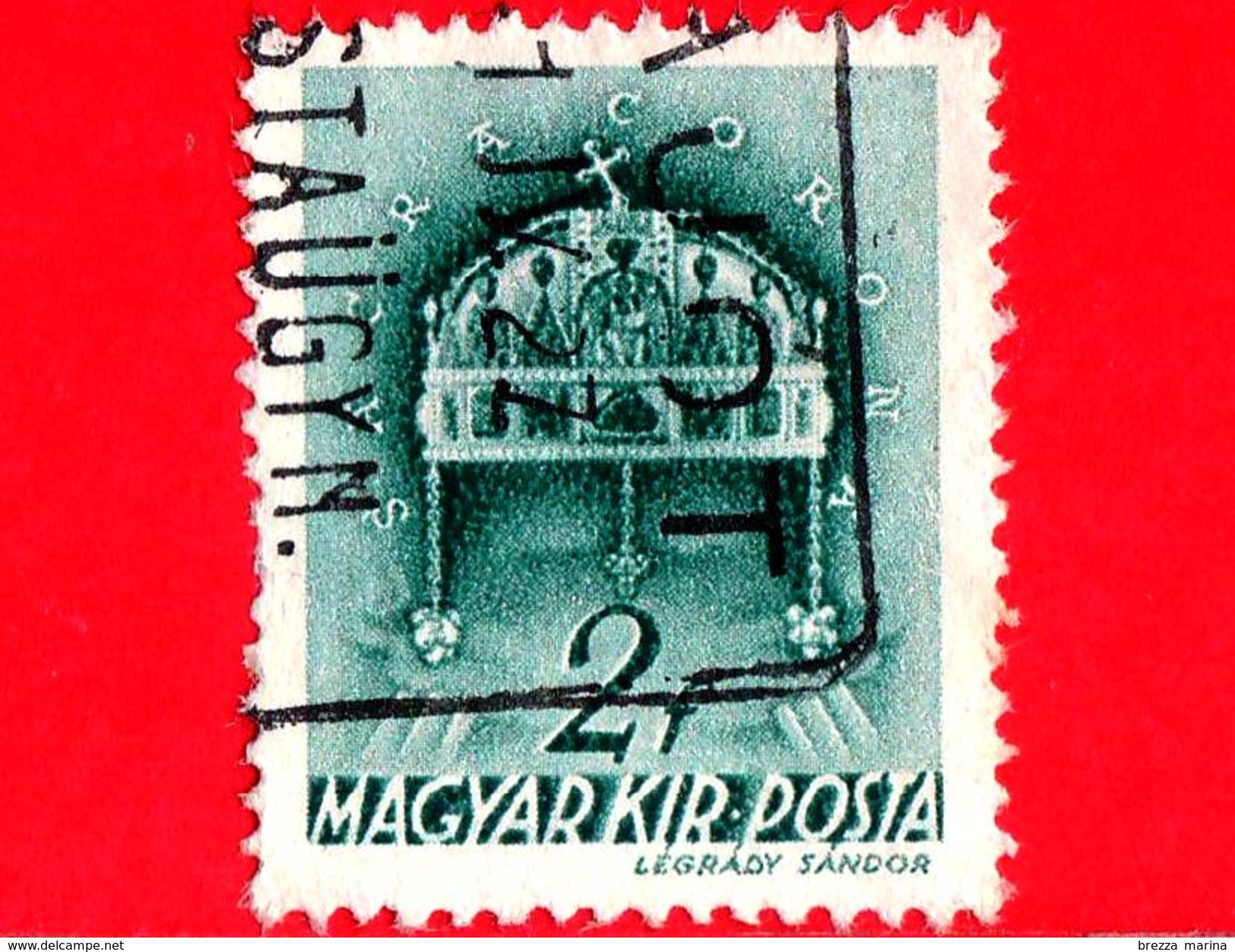 UNGHERIA - Usato - 1939 - Chiesa D' Ungheria - Corona Di Santo Stefano - Sacra Corona - 2 - Used Stamps