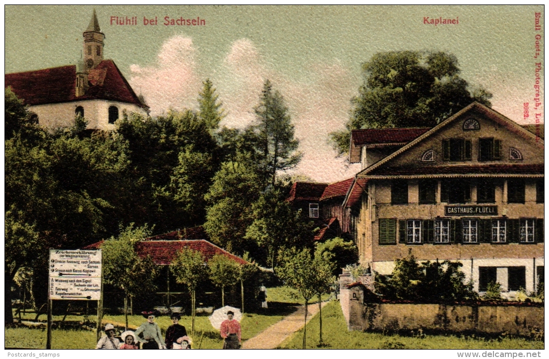 Flühli Bei Sachseln Mit Gasthaus Flühli, Um 1900/10 - Flühli