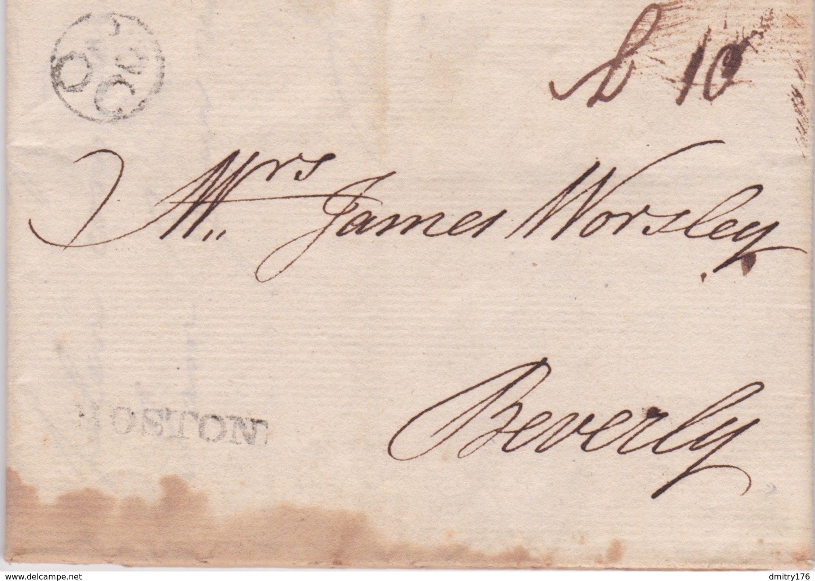 Russia Ship Mail Trans Atlantic Kronstadt To Boston 1799 - ...-1857 Vorphilatelie