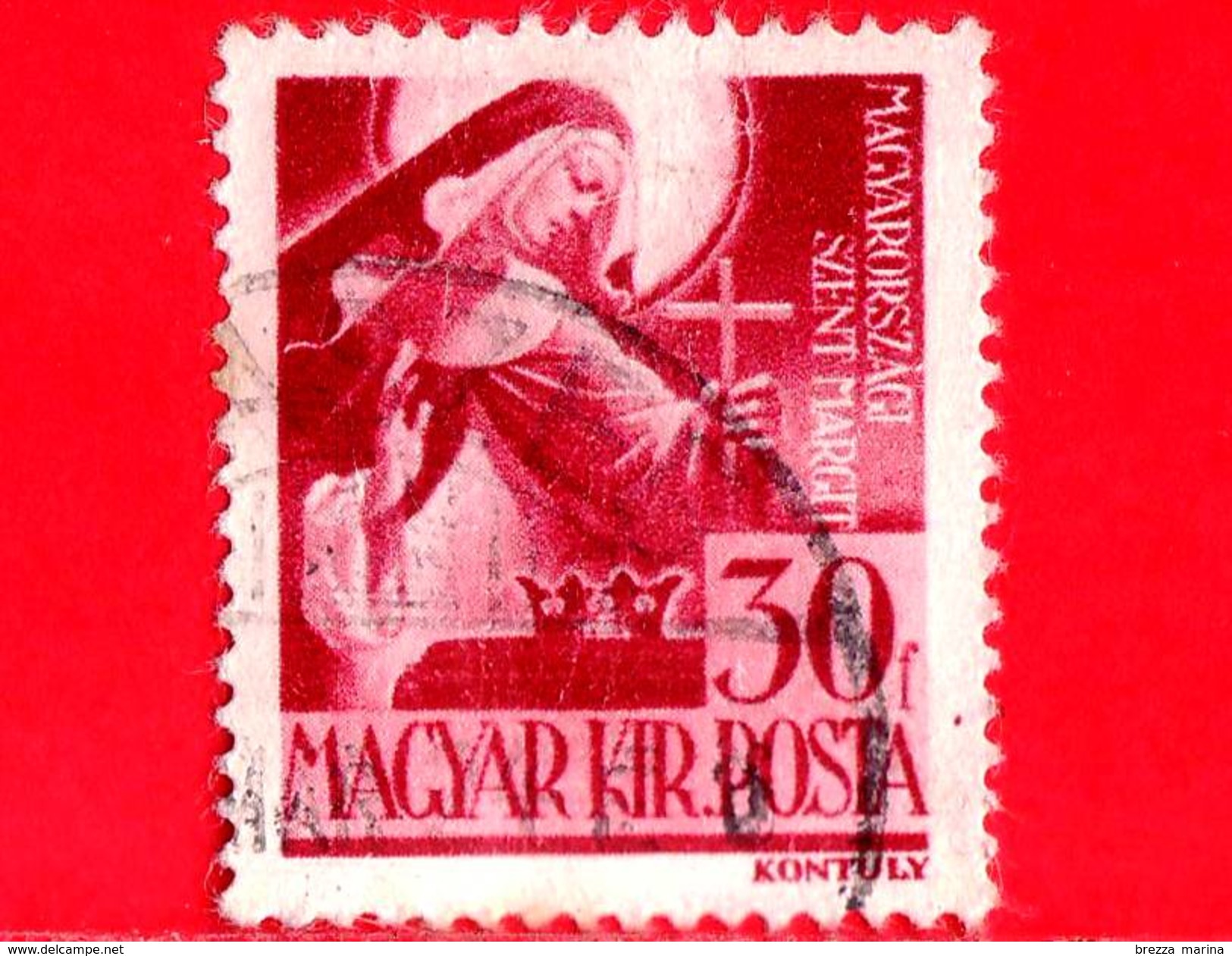 UNGHERIA - Usato - 1944 - Personaggi Della Storia Ungherese - Santa Margherita (1242-1270) - 30 - Gebraucht