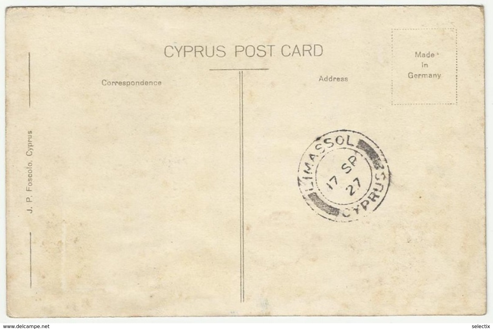 Cyprus 1927 Limassol Seaside Panorama - Zypern