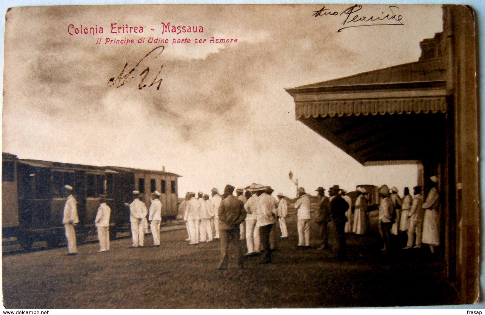 CPA-KP-PC- Erytree - COLONIA ITALIANA -- MASSAU STAZIONE TRENO -PRINCIPE DI UDINE - Erythrée