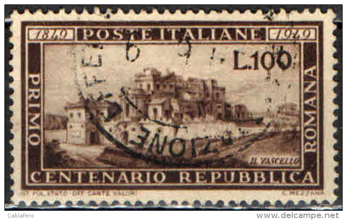 ITALIA - 1949 - CENTENARIO DELLA REPUBBLICA ROMANA - USATO - 1946-60: Gebraucht