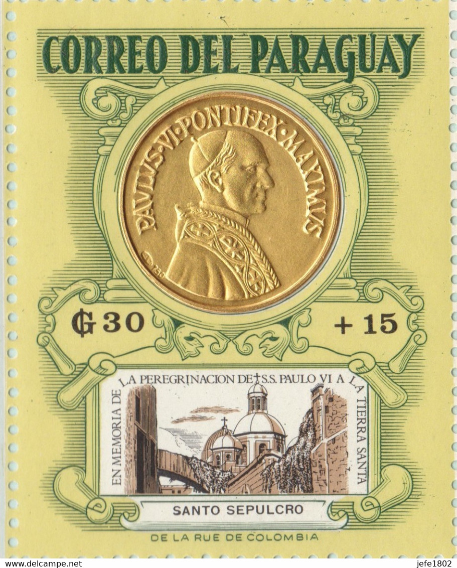 Paraguay - Pope S.S. Juan XXIII - S.S. Paulo VI - Emision De Monedas Del Vaticano - Paraguay