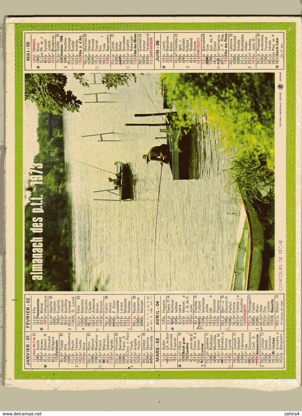 Almanach Des P.T.T. - 20 Pages - Pêche Et Chasse - Tarn Et Garonne - - Grand Format : 1971-80