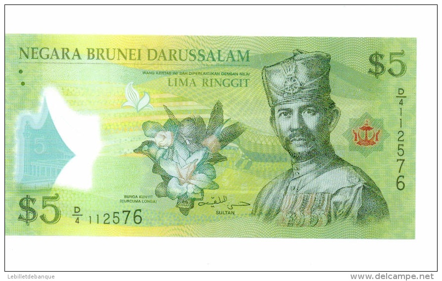 Brunei 5 Ringgit 2011 NEUF - Brunei