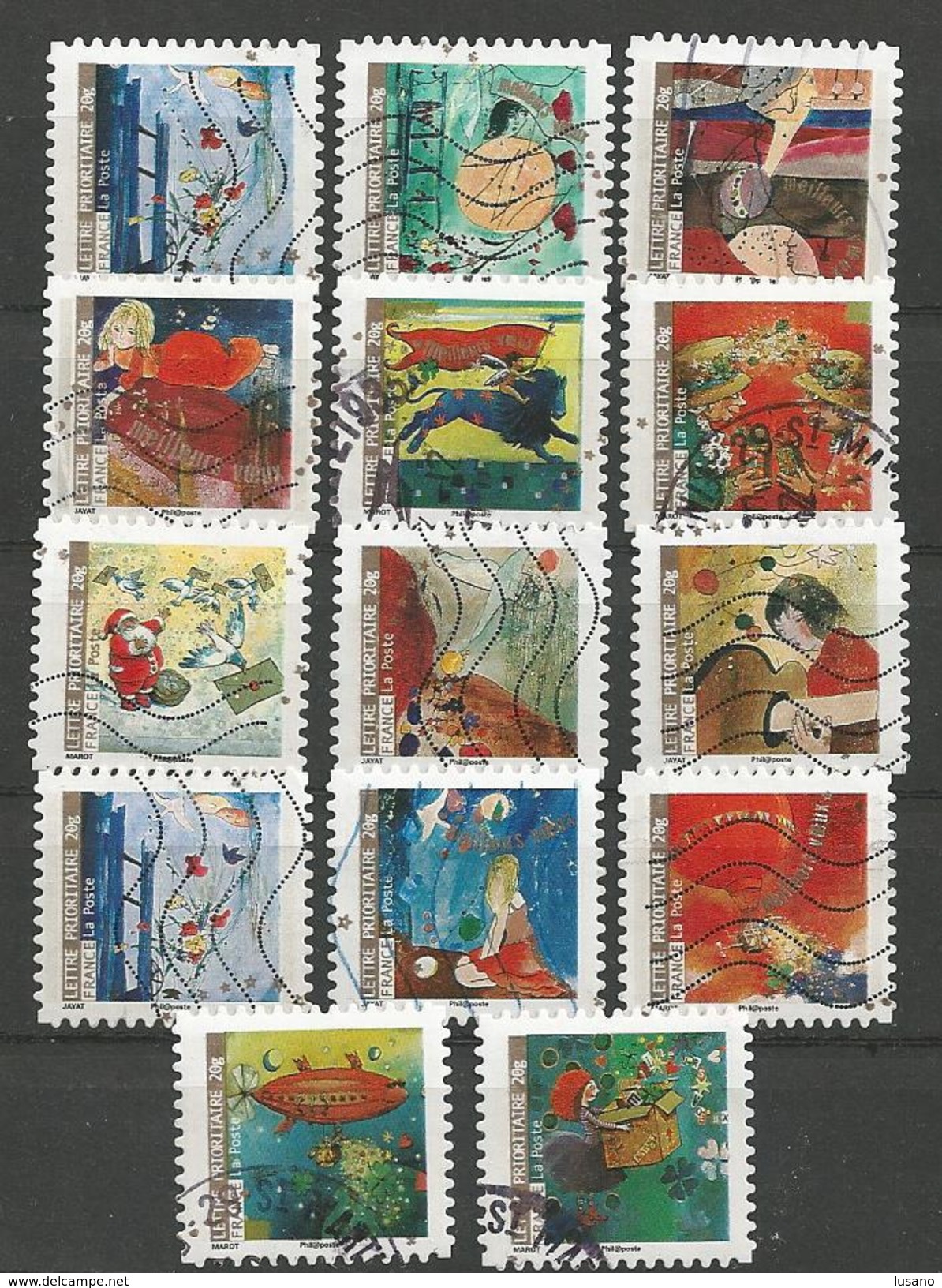 Série Complète "Meilleurs Voeux" De 2009 - Used Stamps