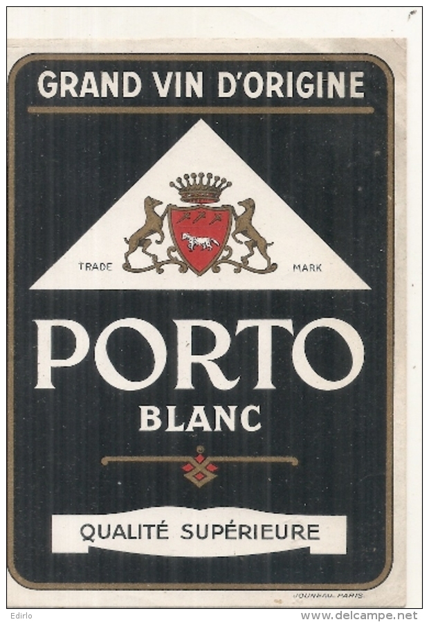 étiquette  - Grand Vin D'Origine PORTO BLANC - Blancs
