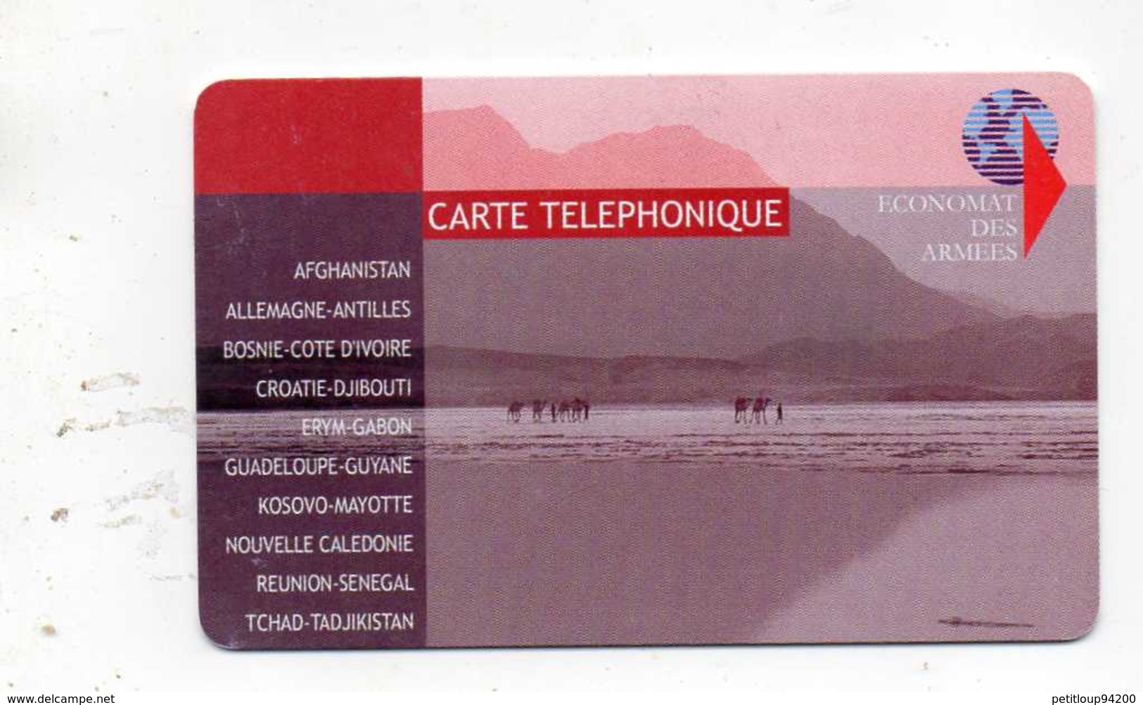 CARTE PREPAYEE  Economat Des Armées  8650 - Military Phonecards