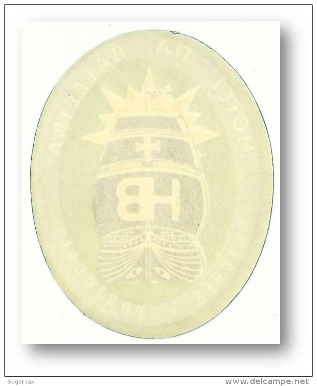 SAGRES - HOTEL Da BALEEIRA ( 8,4 X 10,5 Cm ) - PORTUGAL - VINTAGE LUGGAGE LABEL - 2 SCANS - Etiquettes D'hotels