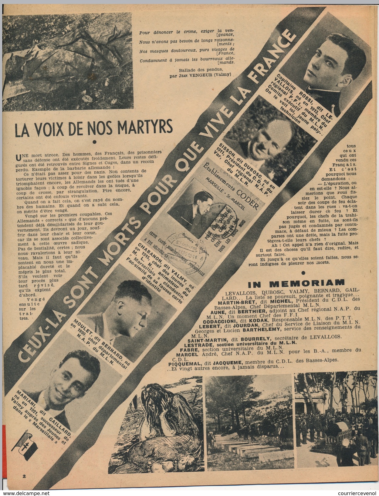 WWII - LIBERATION De MARSEILLE - Magazine Illustré Du M.L.N N°3 - 7 Octobre 1944 - Autres & Non Classés