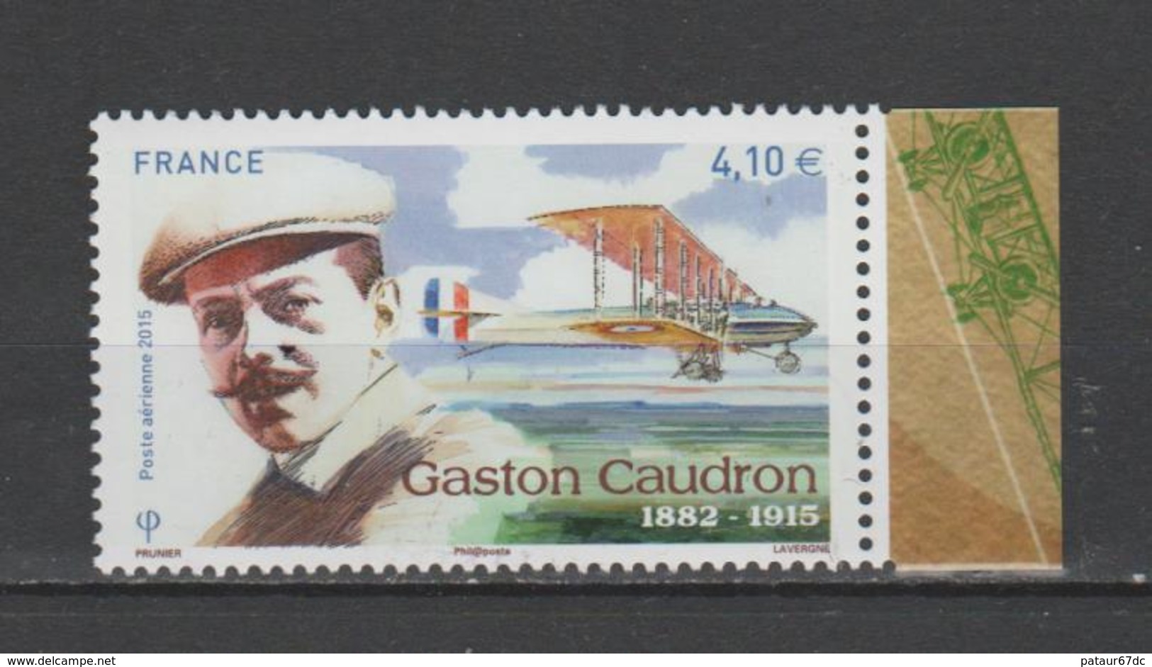 FRANCE / 2015 / Y&T PA N° 79a ** : Gaston CAUDRON (du Feuillet Avec Bord) - Gomme D´origine Intacte - 1960-.... Mint/hinged