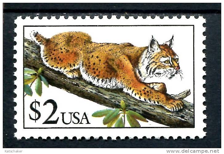 209386170 USA 1990 ** MNH SCOTT  2482 Bobcat - Nuovi