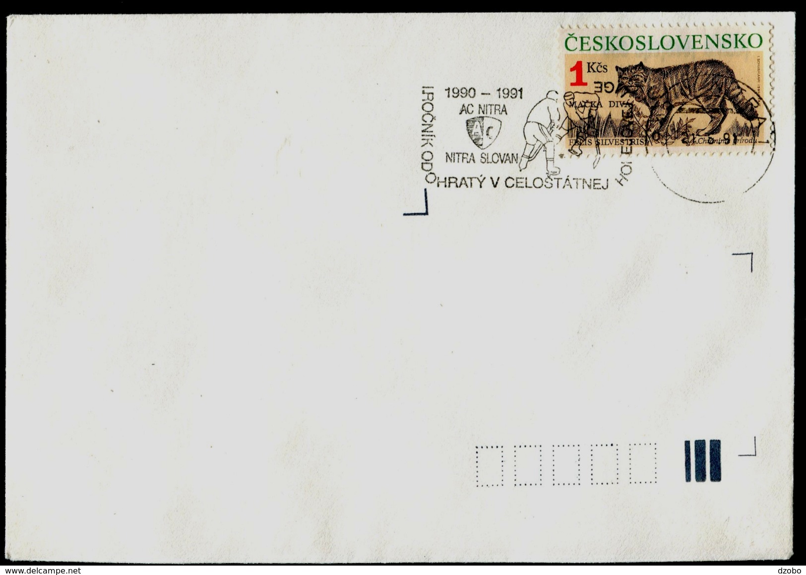 772-CZECHOSLOVAKIA Cover AC NITRA - The First Year Of The National Hockey League 1990-1991 - Eishockey