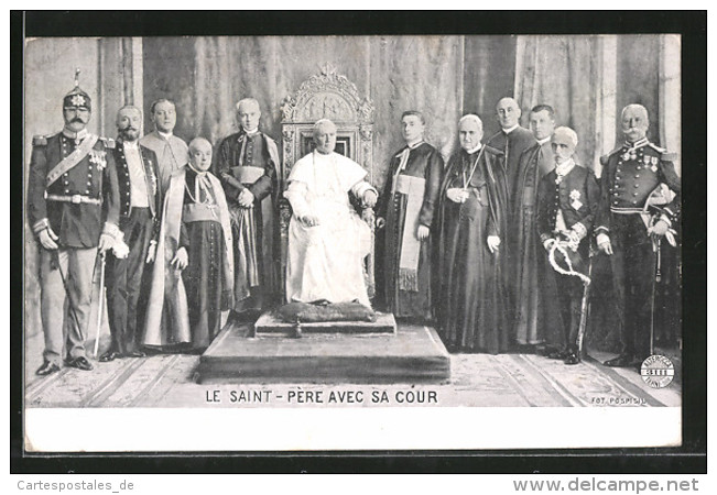 CPA Le Saint-Père Avec Sa Sour, Papst Pius X. - Papes