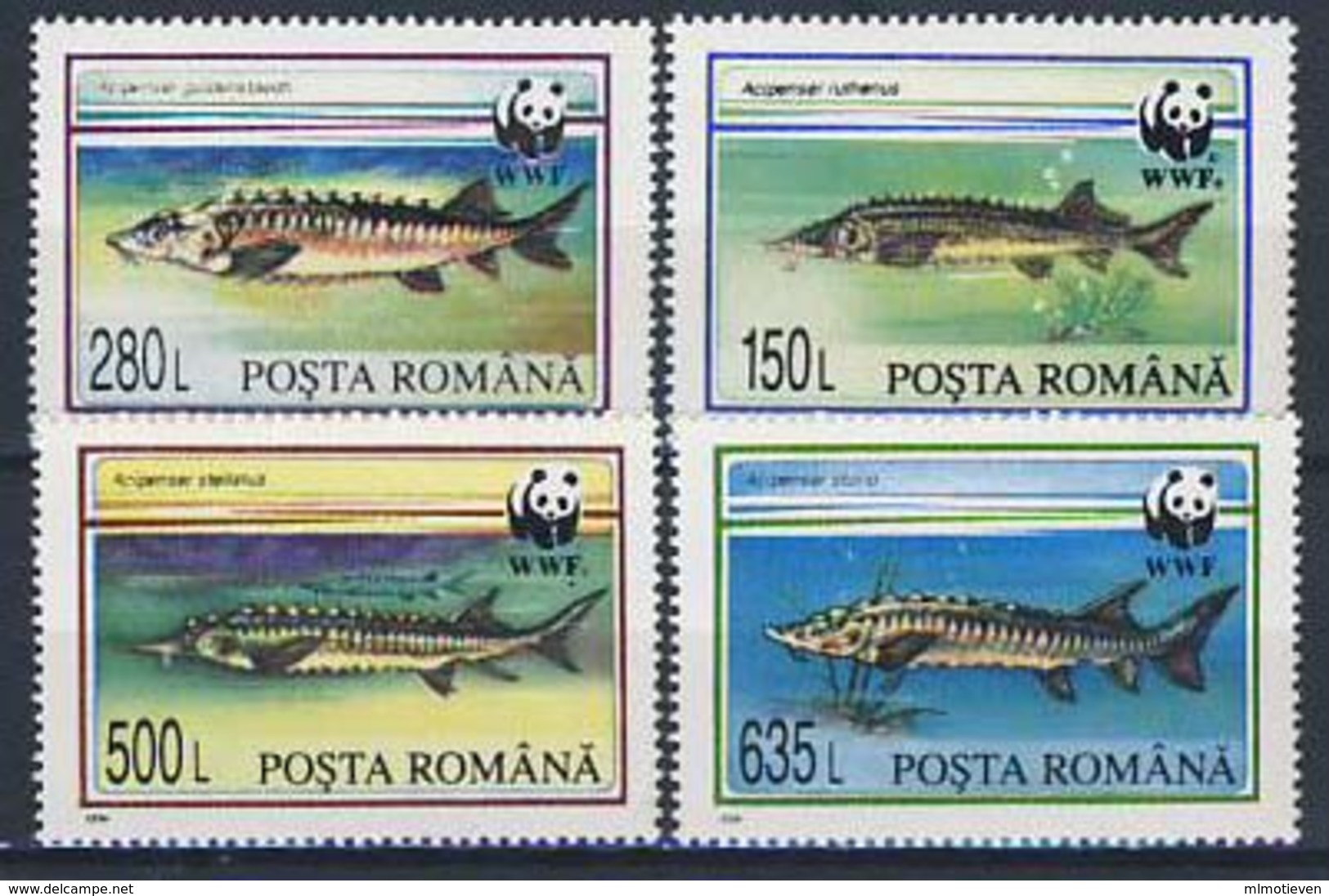 MDW-BK1-027 MDN MINT PF/MNH ¤ ROMANIA 1994 4w In Serie ¤ WWF - FISH - ENDANGERED ANIMALS - Sonstige & Ohne Zuordnung