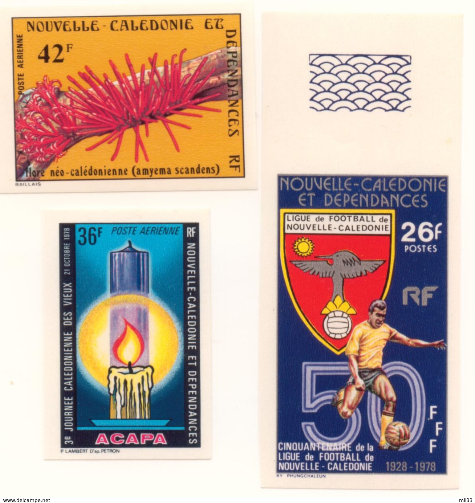 Non Dentelé Timbres De 1975 YT PA 184, 189,  Et YT 423  Sans Trace De Charnière - Unused Stamps