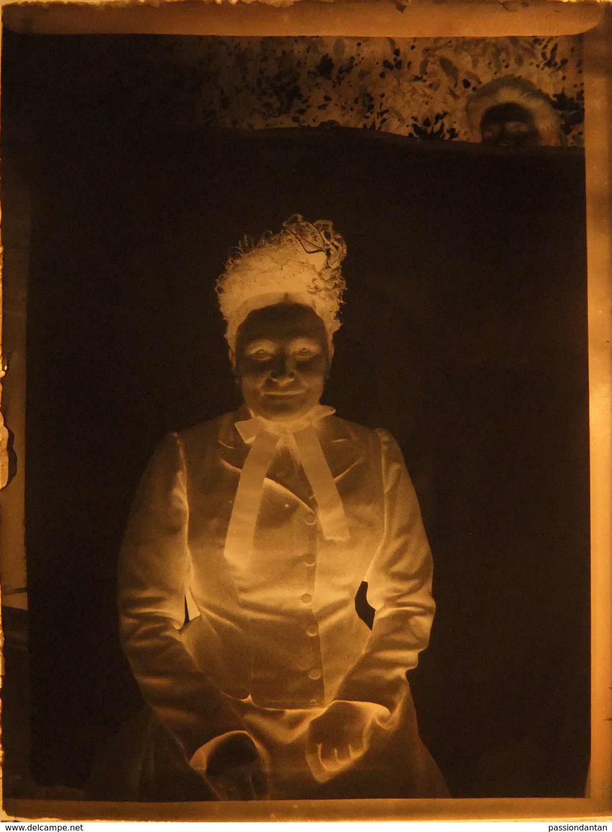 Plaque Verre Négative - Portrait D'une Femme - Marraine - Glasdias