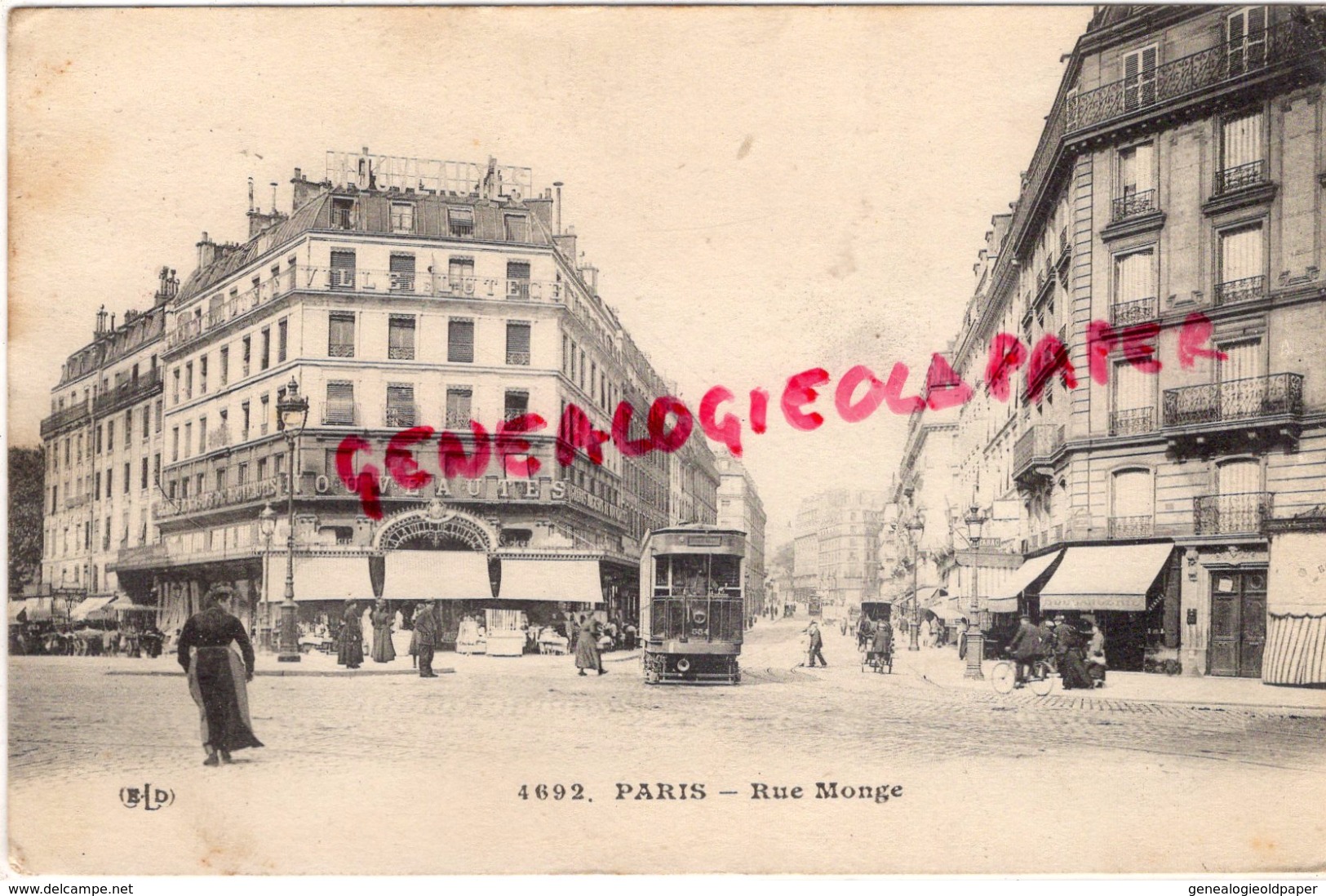 75005 - 75 - PARIS - RUE MONGE  TRAMWAY - Arrondissement: 05