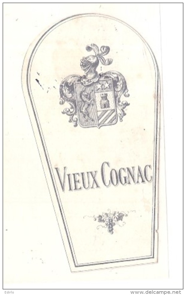 étiquette -  1896 - étiquette Notée 1896 - Par Imprimeur - Vieux Cognac - Whisky