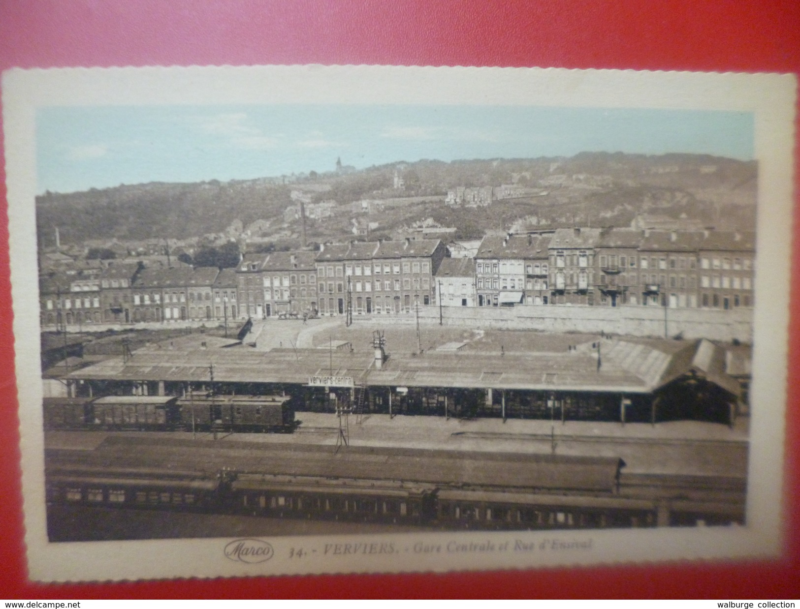 Verviers:Gare Centrale Et Rue D'Ensival (V1985) - Verviers