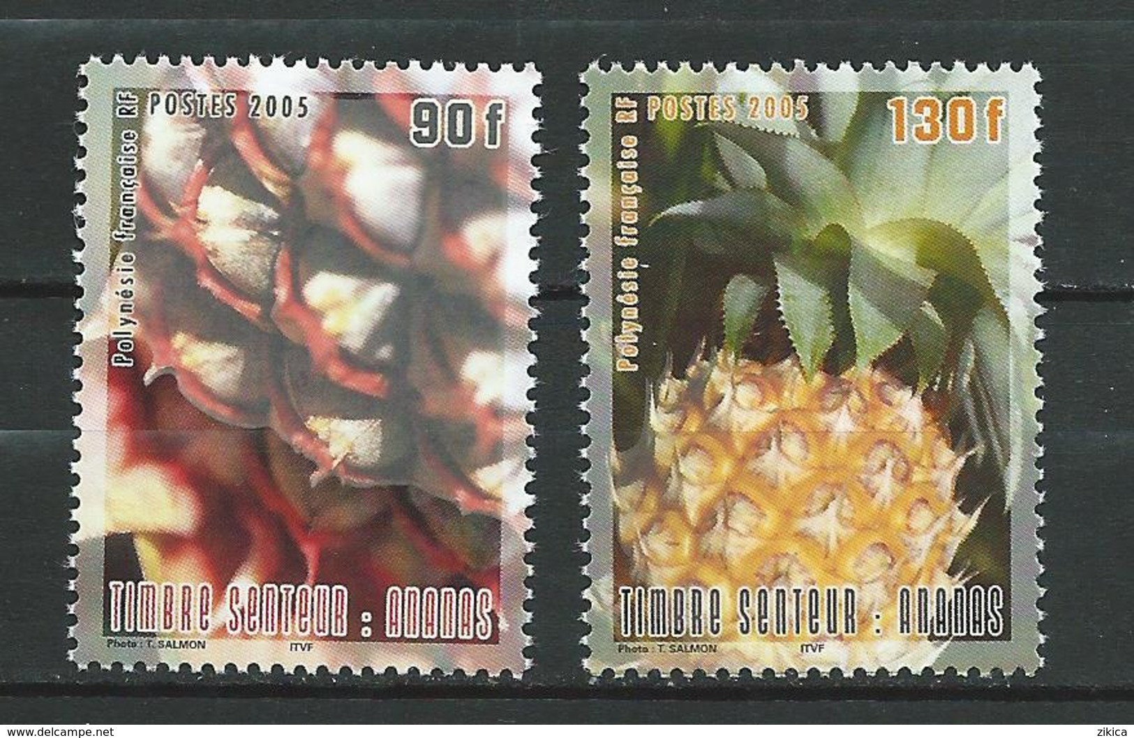 French Polynesia / Polynésie Française  2005 Scent Postage Stamp - Pineapple.Flora/Fruits.MNH - Neufs