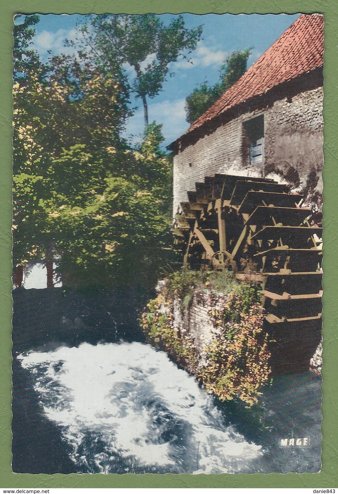 CPSM GF Peu Courante - PAS DE CALAIS - ENVIRON DE FAUQUEMBERGUES -  LE MOULIN DE RENTY - ROUE A AUBE - MAGE 107 - Fauquembergues