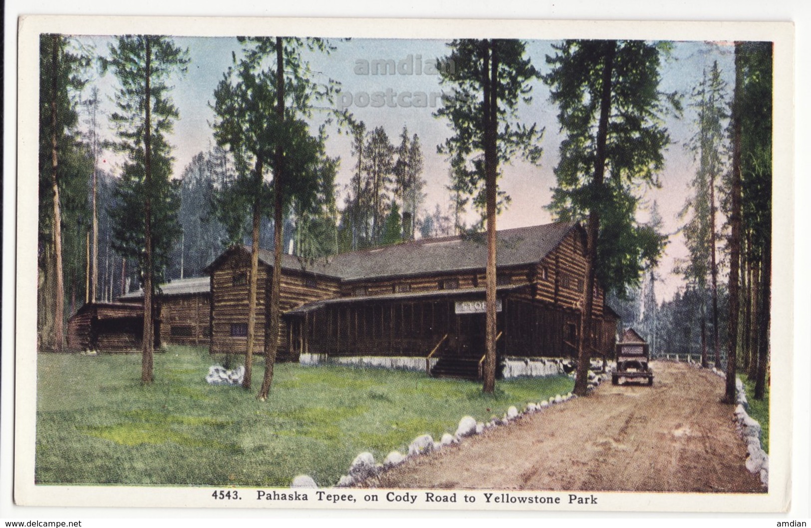 PAHASKA TEPEE On CODY ROAD TO YELLOWSTONE NATIONAL PARK WY WYOMING 1920s Vintage Postcard - Yellowstone