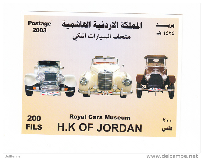 MOTOR CARS - JORDAN - 2003 - ROYAL CAR MUSEUM S/SHEET MINT NEVER HINGED - Autos