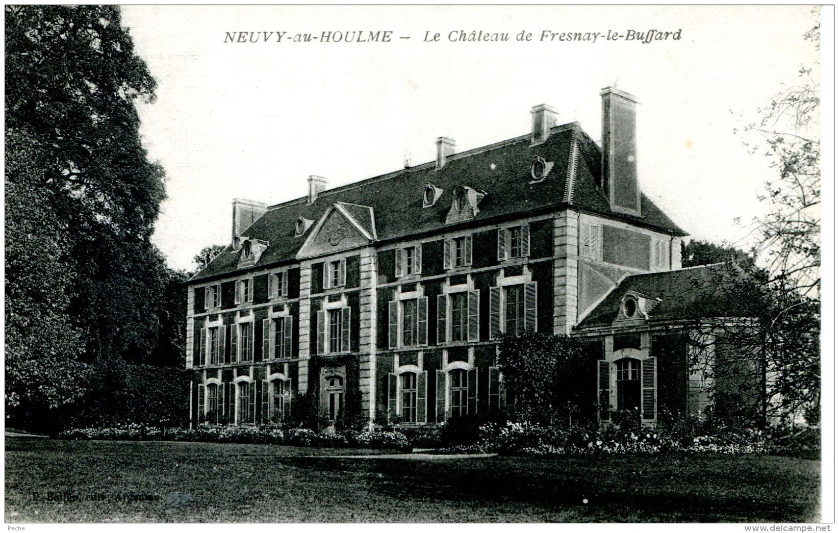 N°42187 -cpa Neuvy Au Houlme -le Château De Fresnay Le Buffard- - Autres & Non Classés