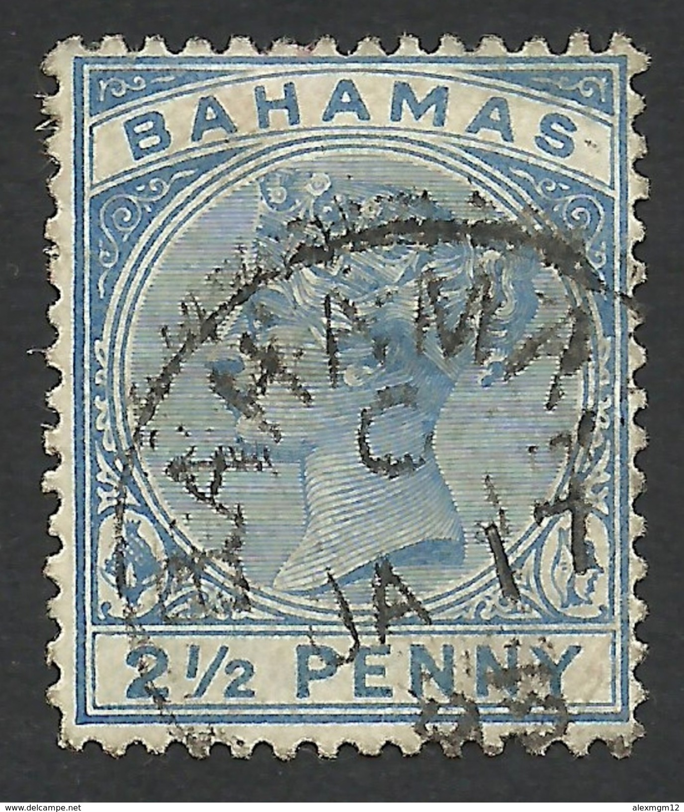 Bahamas, 2 1/2 P. 1884, Sc # 28, Used. - 1859-1963 Colonia Britannica