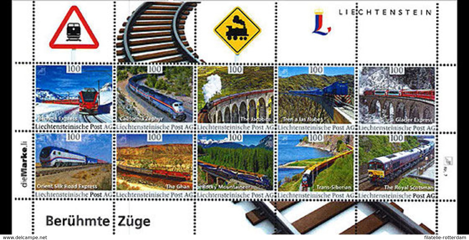 Liechtenstein - Postfris / MNH - Sheet Bekende Treinen 2017 NEW! - Ungebraucht