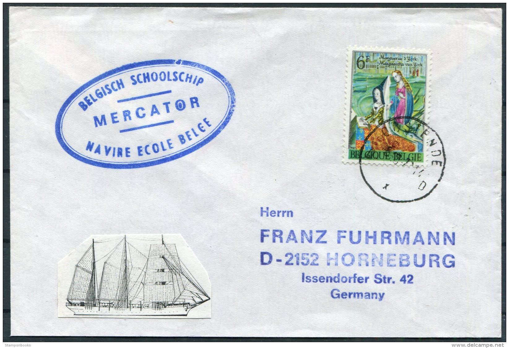 Belgium MERCATOR Ship Cover X 2 + Postcard. Navire Ecole Belge. Training Sailing Ship - Covers & Documents