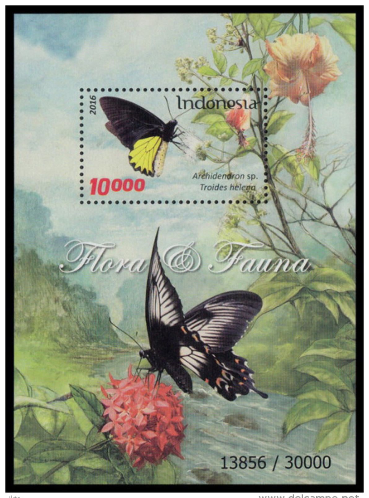 Indonesia 2016 Flora & Fauna Mnh SS Butterflies - - Mariposas