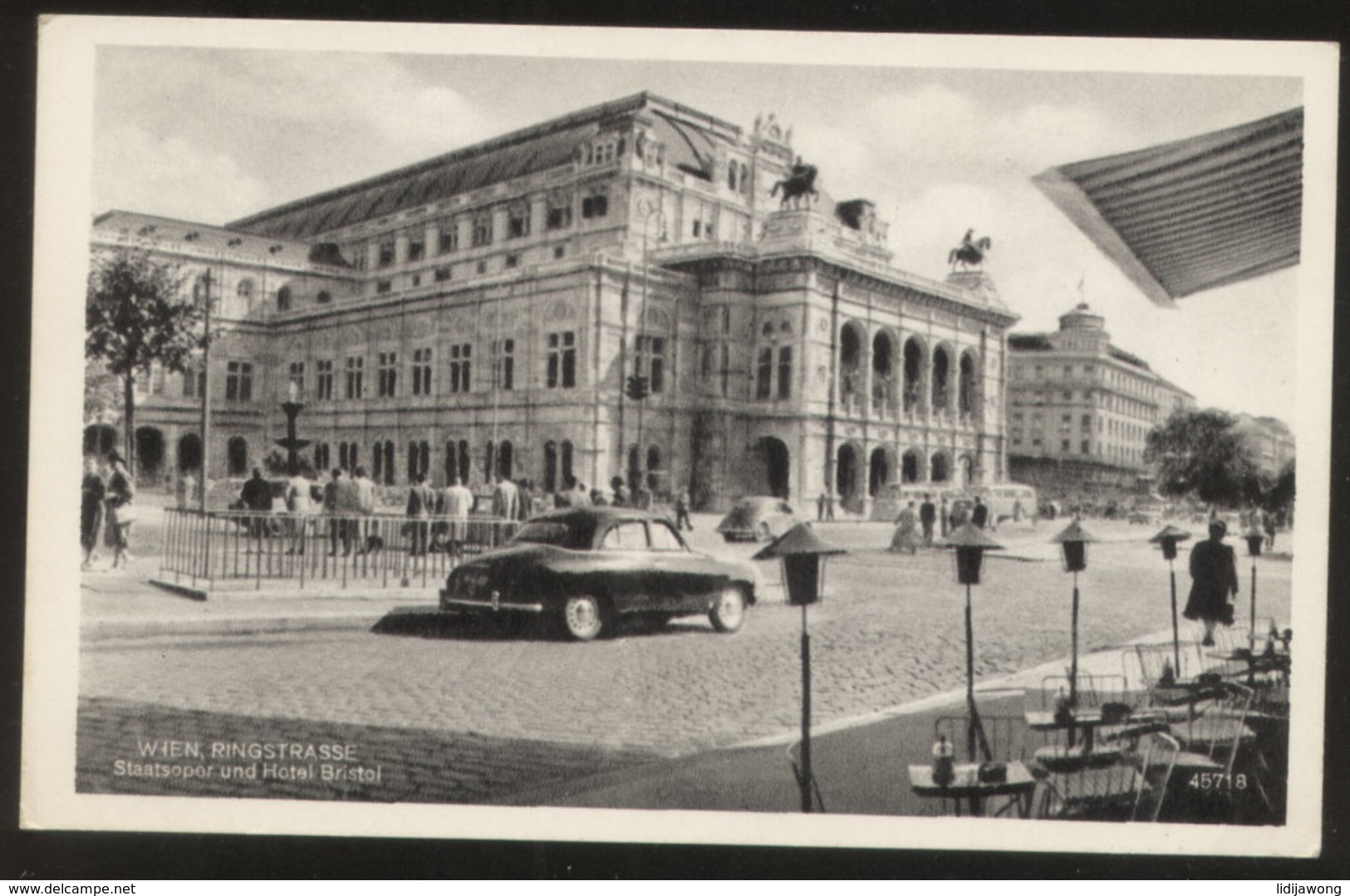 WIEN RINGSTRASSE HOTEL BRISTOL Old Vintage Postcard - Ringstrasse