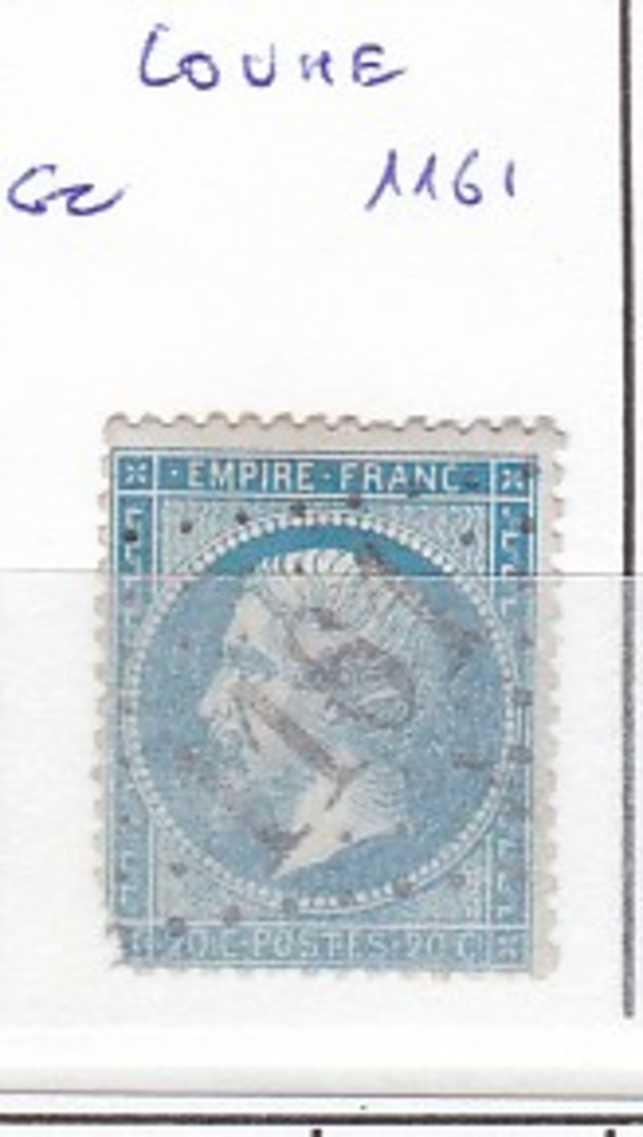 VIENNE - S/22 - 20c Napoleon III Bleu - Oblit  GC  1161  (  Couhe  ) - Autres & Non Classés