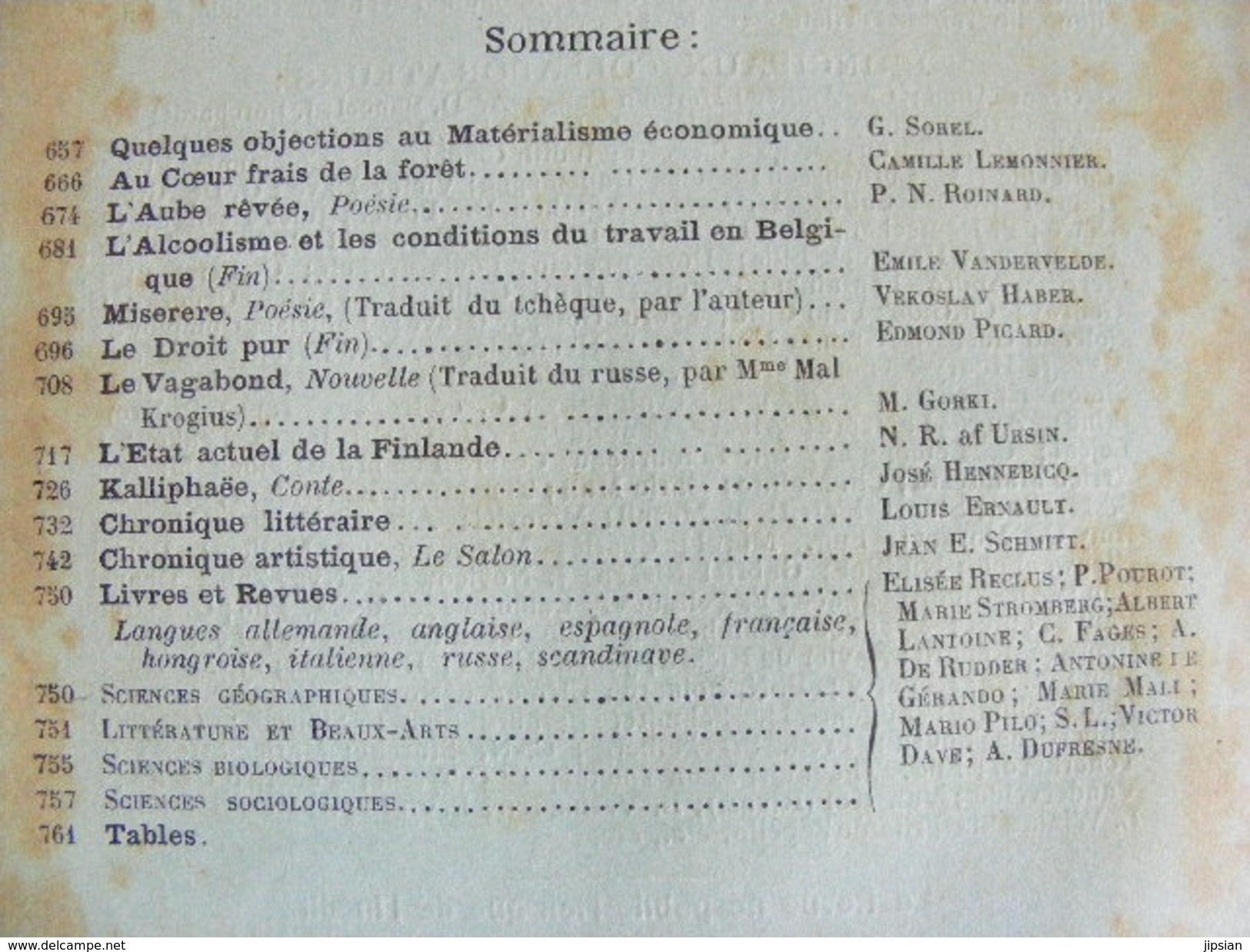 Revue Juin 1899 L' Humanité Nouvelle N° 24 Revue Internationale Littéraire Politique Tendance Anarchiste -- GAR - Revues Anciennes - Avant 1900