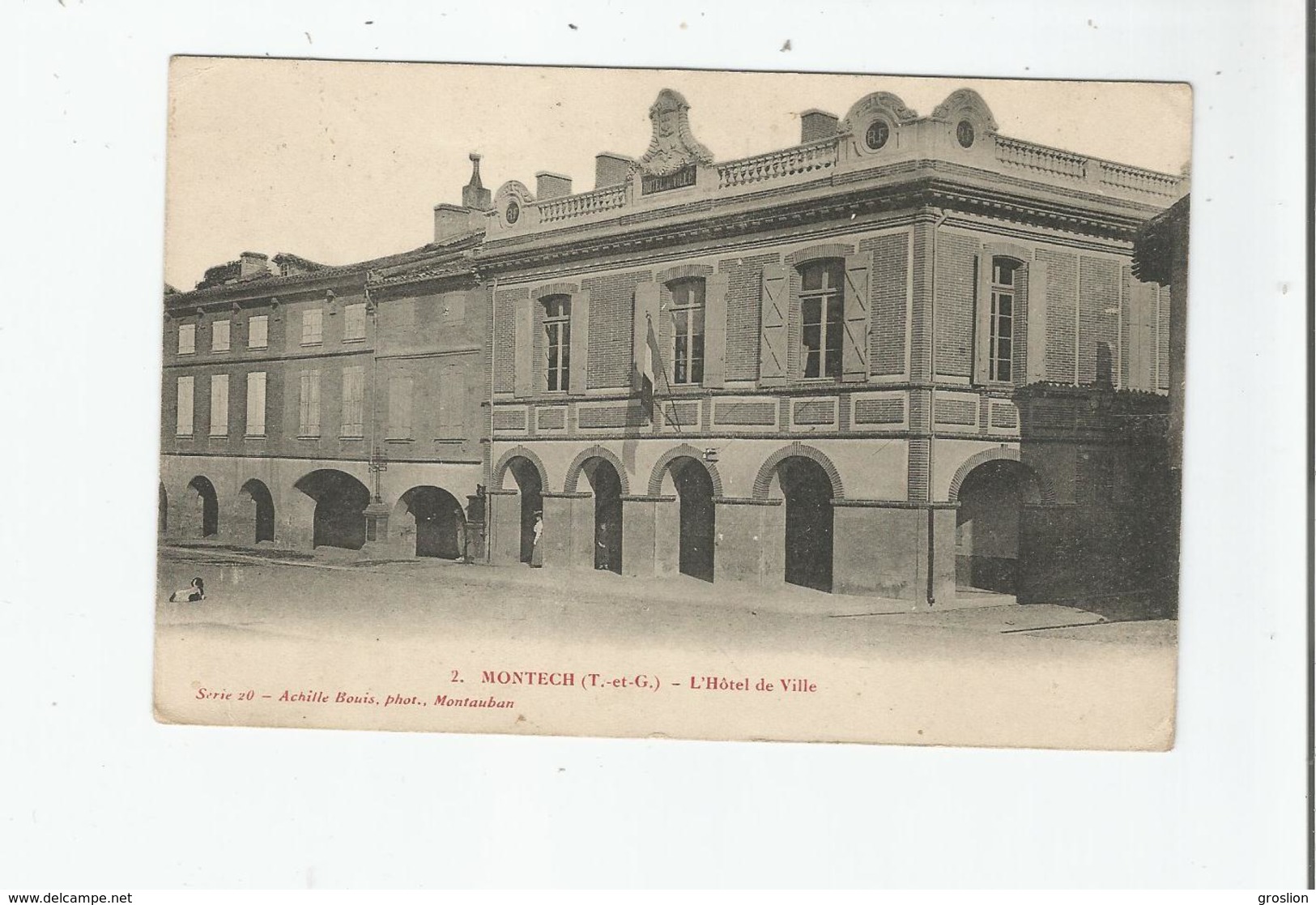 MONTECH ( T ET G) 2 L'HOTEL DE VILLE 1914 - Montech