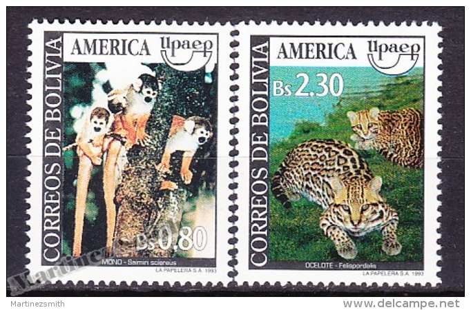 Bolivia - Bolivie 1993 Yvert 836- 37, America UPAEP, Wild Animals - MNH - Bolivien