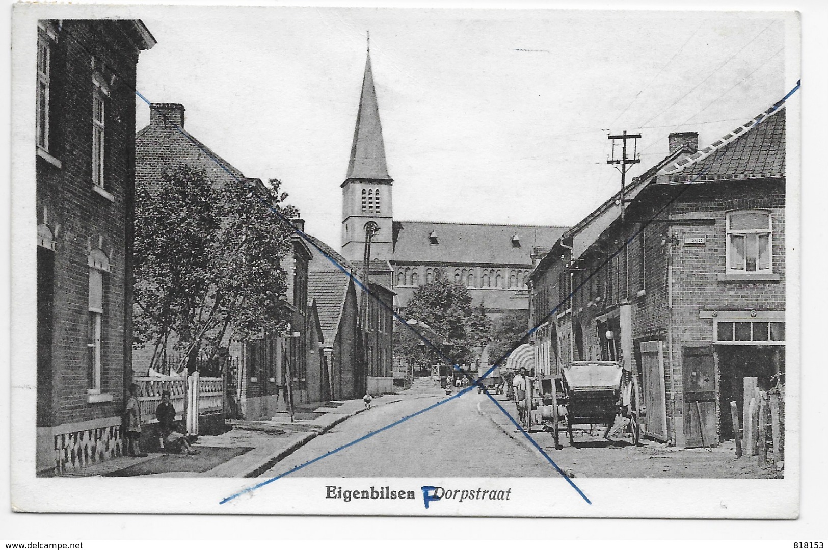 Eigenbilsen  Dorpstraat (kaart Vertoont 2 Inktstrepen,zie Scan) - Bilzen