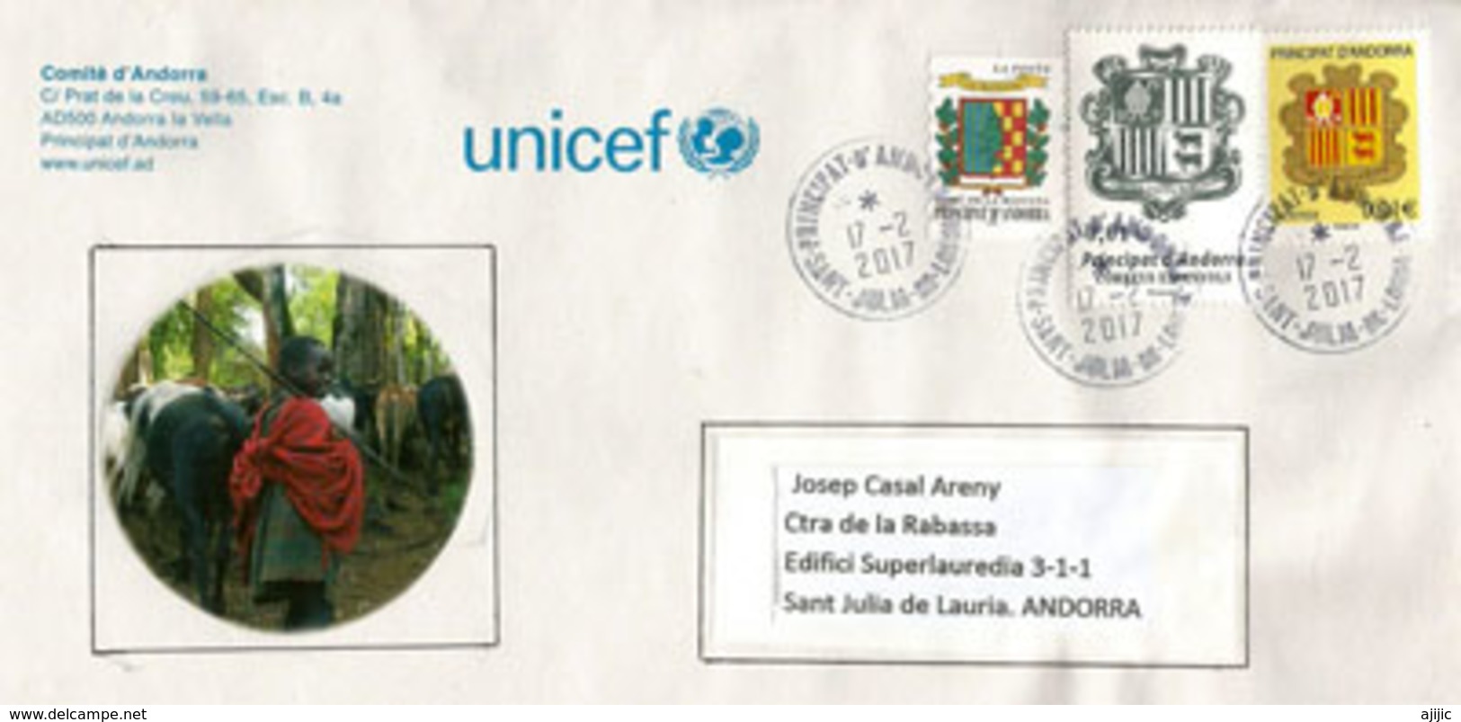 UNICEF.ANDORRA, Lettre De La Principauté D'Andorre - UNICEF
