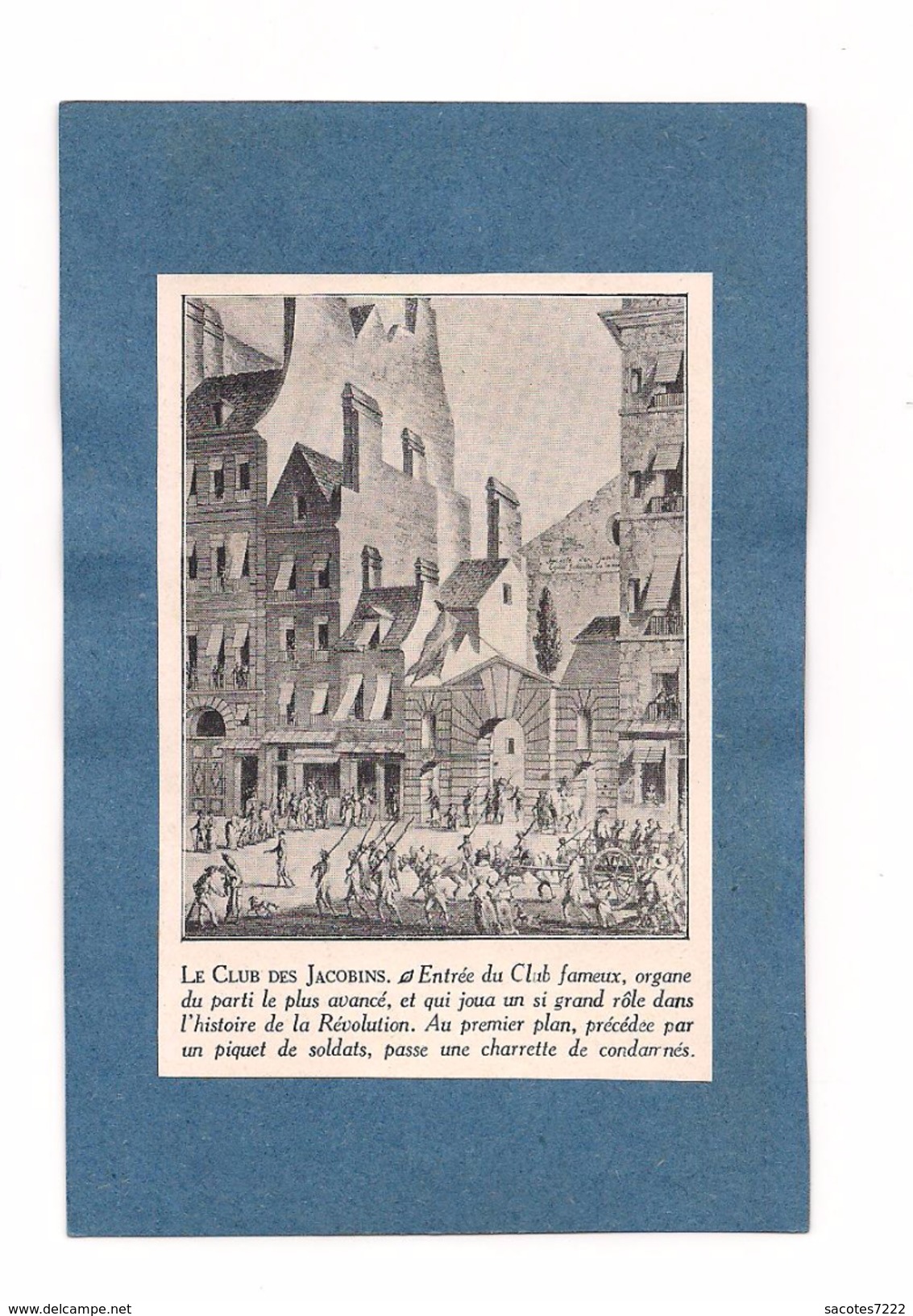 EX LIBRIS  LE CLUB DES JACOBINS Entrée Du Club .... Charrette De Condamnés . - Ex-libris