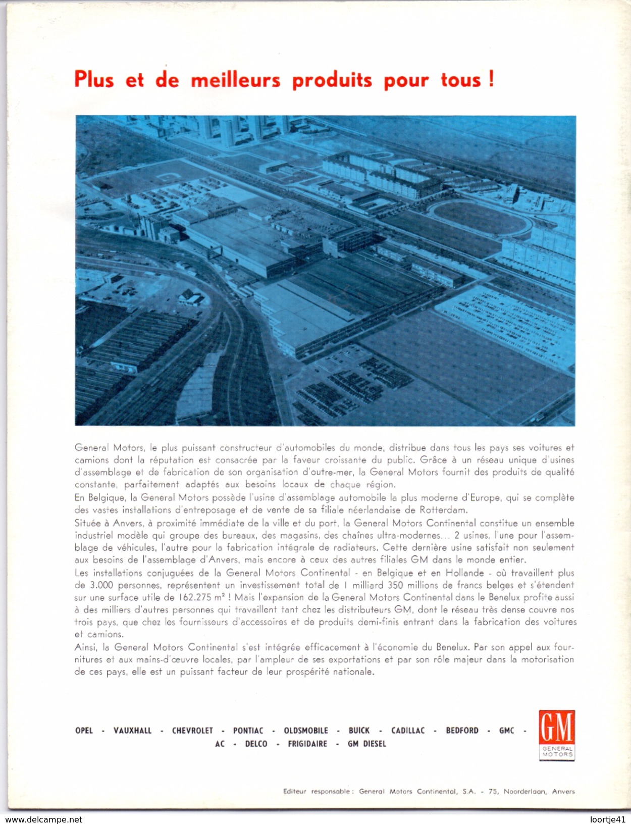 Magazine - Tijdschrift Motorama - General Motors Continental - Pub Reclame GM - Production Models 1962-   1 / 1962 - Auto