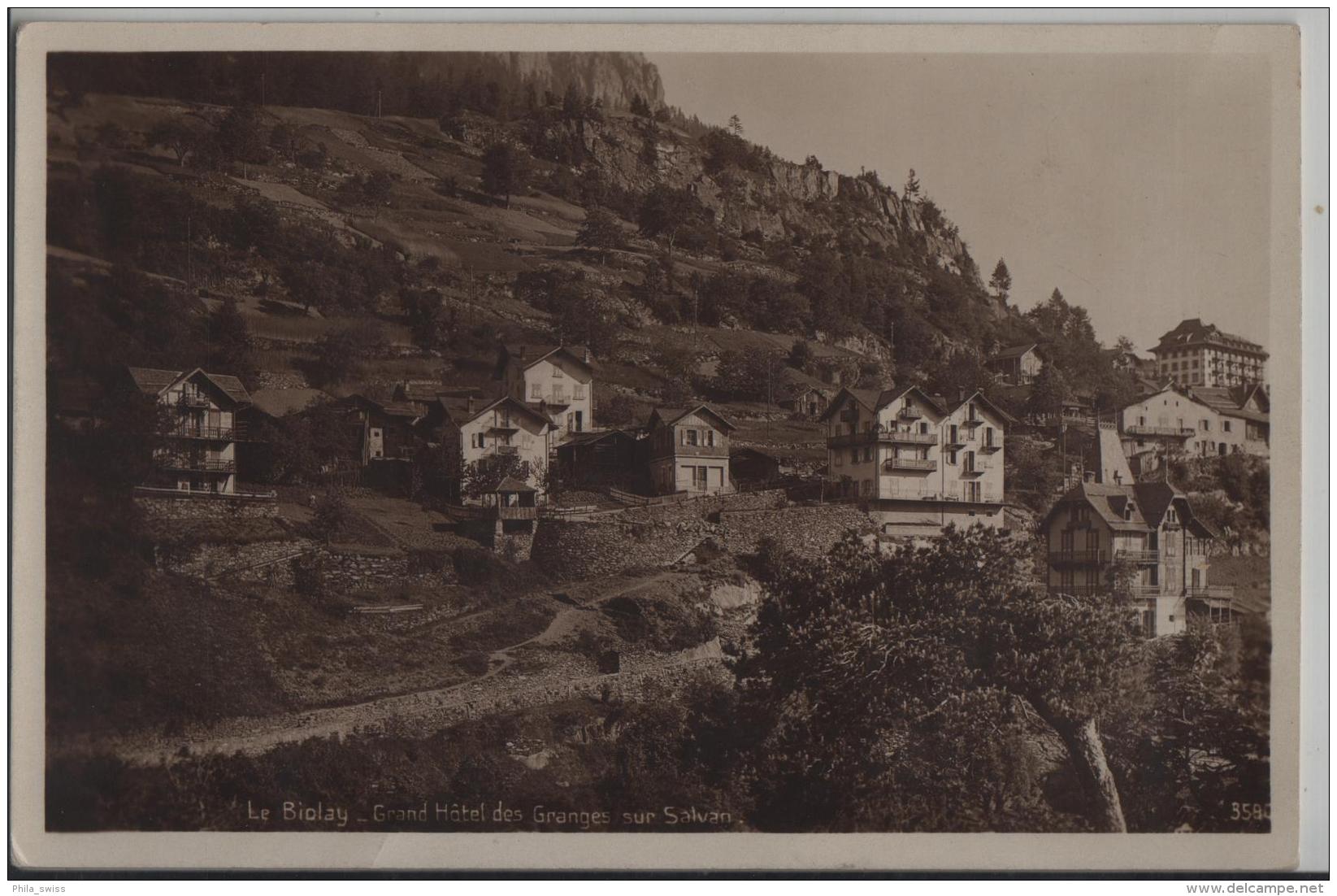 Le Biolay - Grand Hotel Des Granges Sur Salvan- Photo: Perrochet-Matile No. 3590 - Granges